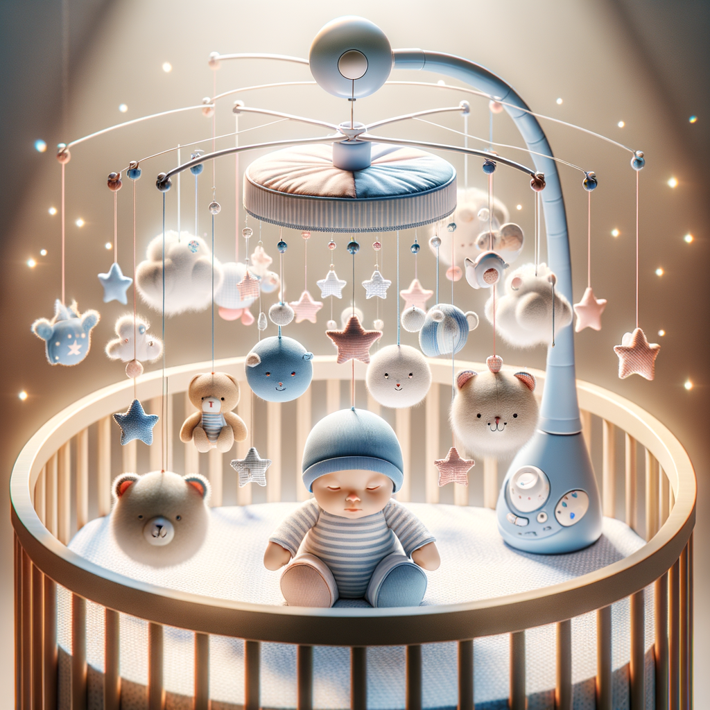 Assortment of best musical crib mobiles, soothing baby mobiles as baby sleep aids, enhancing nursery decor with baby sleep music, popular lullaby crib mobiles as infant sleep solutions among baby bedtime products.